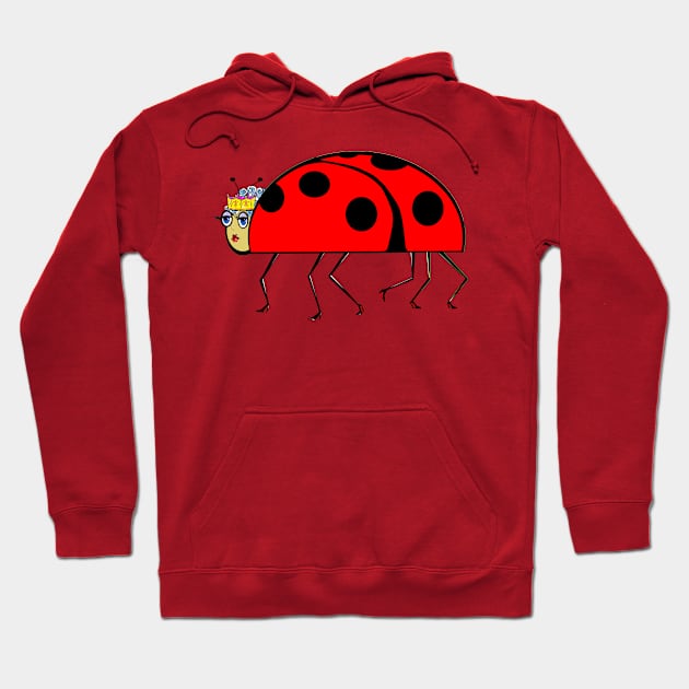 A Queen Lady Bug Crowned Hoodie by YudyisJudy